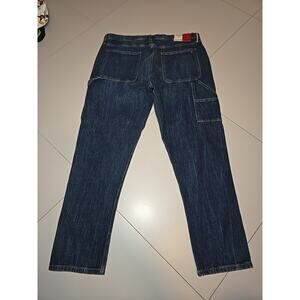 Vintage Tommy Hilfiger Carpenter Relaxed Tapered Denim Blue Jeans 36x30